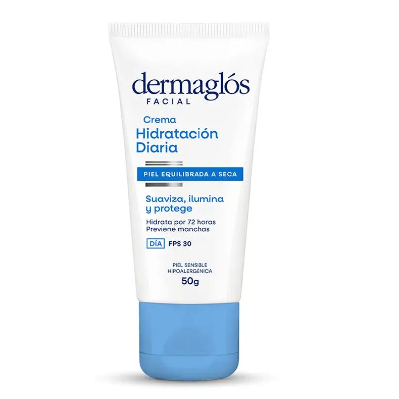 DERMAGLOS CREMA FACIAL HIDRATACIÓN DIARIA PIEL EQUILIBRADA A SECA X 50 G.